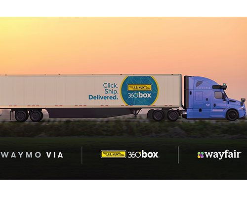 J.B. Hunt, Waymo to expand Wayfair autonomous delivery pilot