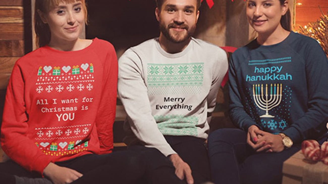 personalized holiday sweaters