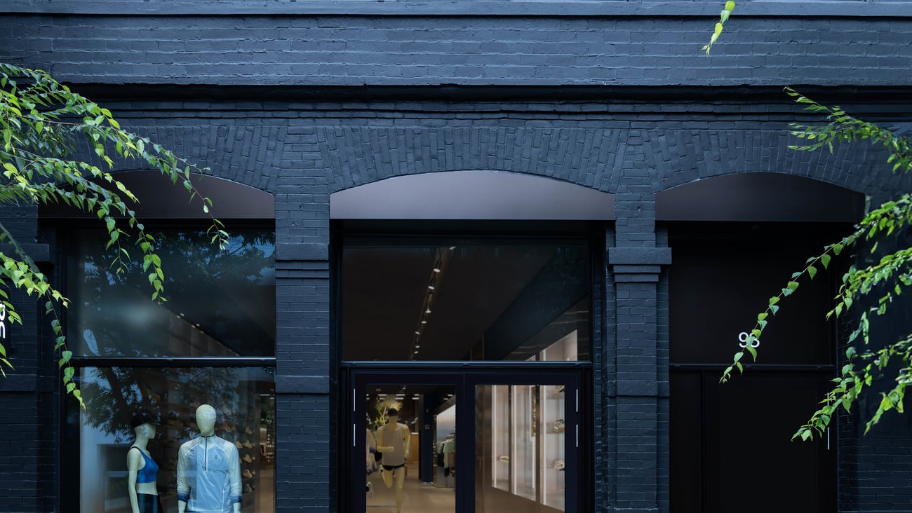Inside On’s new store in Brooklyn, N.Y.