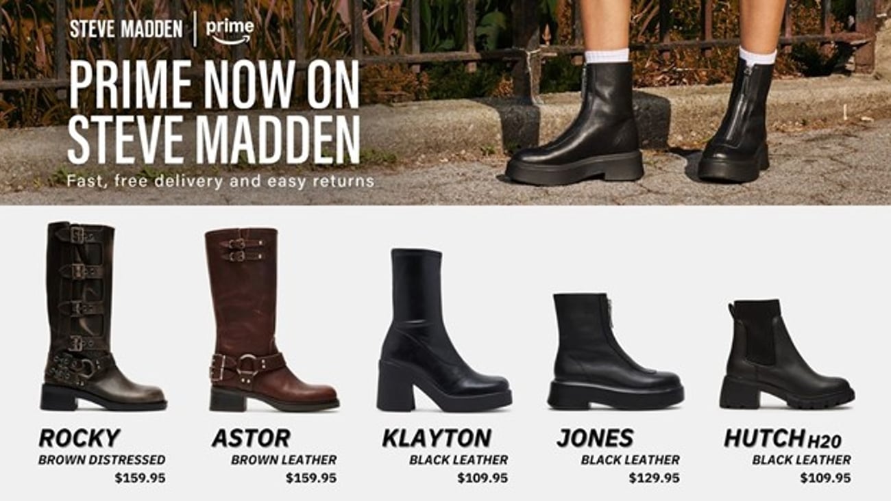 Steve Madden offers Buy with Prime (Photo: Business Wire)