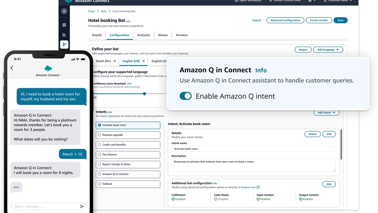 Amazon Q in Connect for customer self-service (Graphic: Amazon)