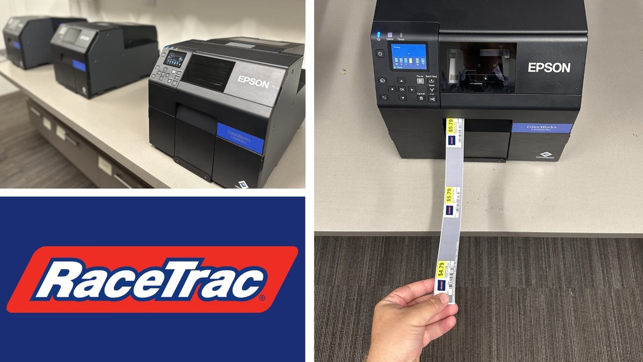 RaceTrac shelf tag printing