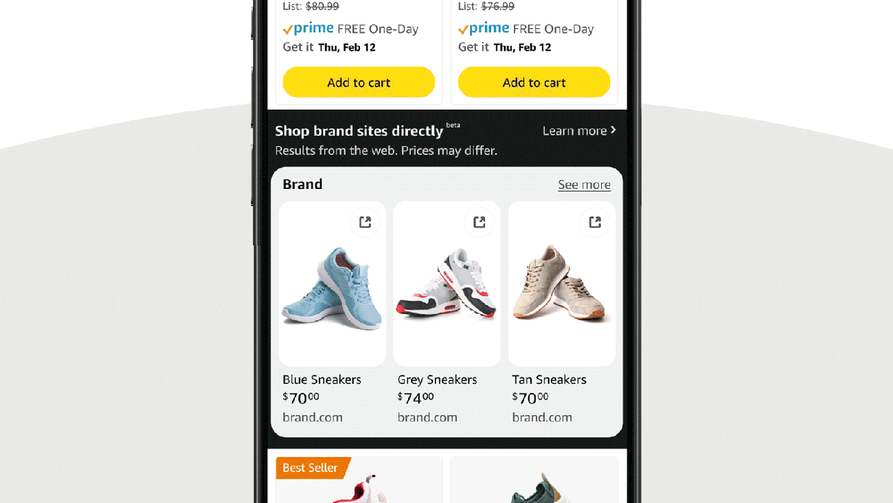 Amazon search-based shopping beta