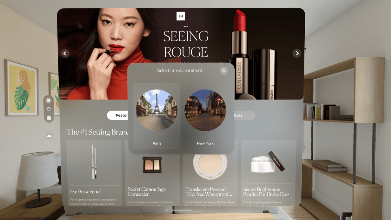 Laura Mercier Apple Vision Pro app