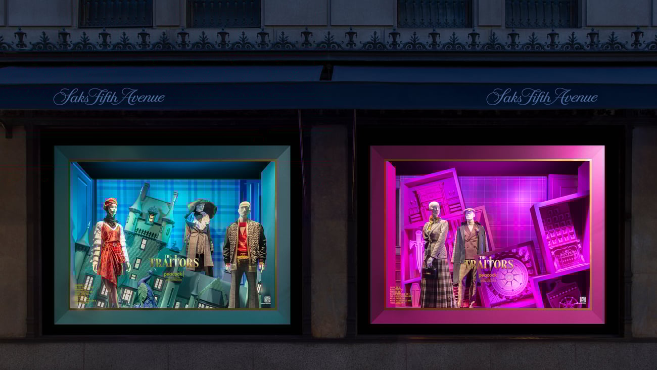 Saks Fifth Avenue 'The Traitors' window display (Courtesy of Luis Guillén for Saks Fifth Avenue