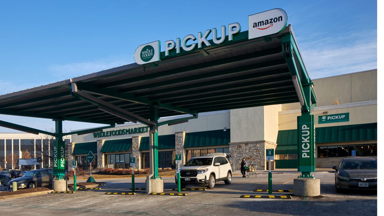 Whole Foods curbside pickup canopy