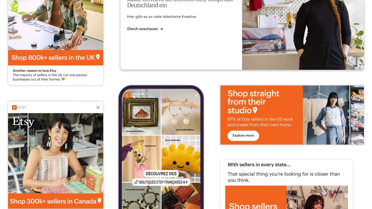 Etsy domestic sellers