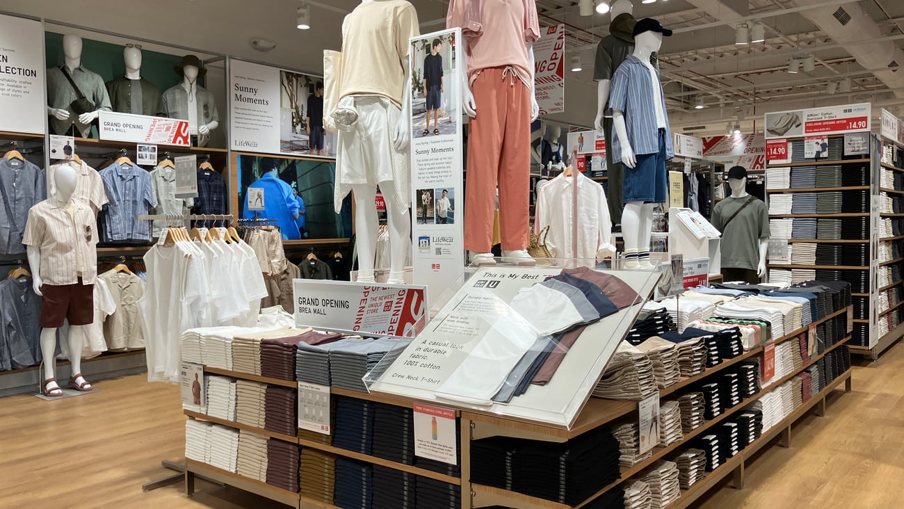 Interior of Uniqlo’s store in Brea Mall in Brea, Calif. (Image courtesy of Uniqlo)