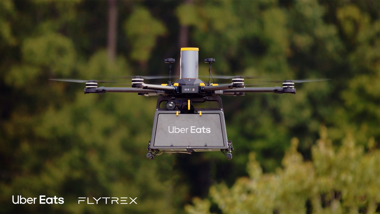 Uber Eats Flytrex drone.