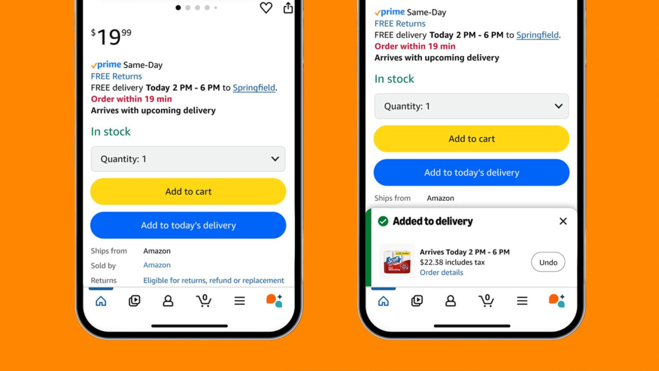 Amazon add to delivery