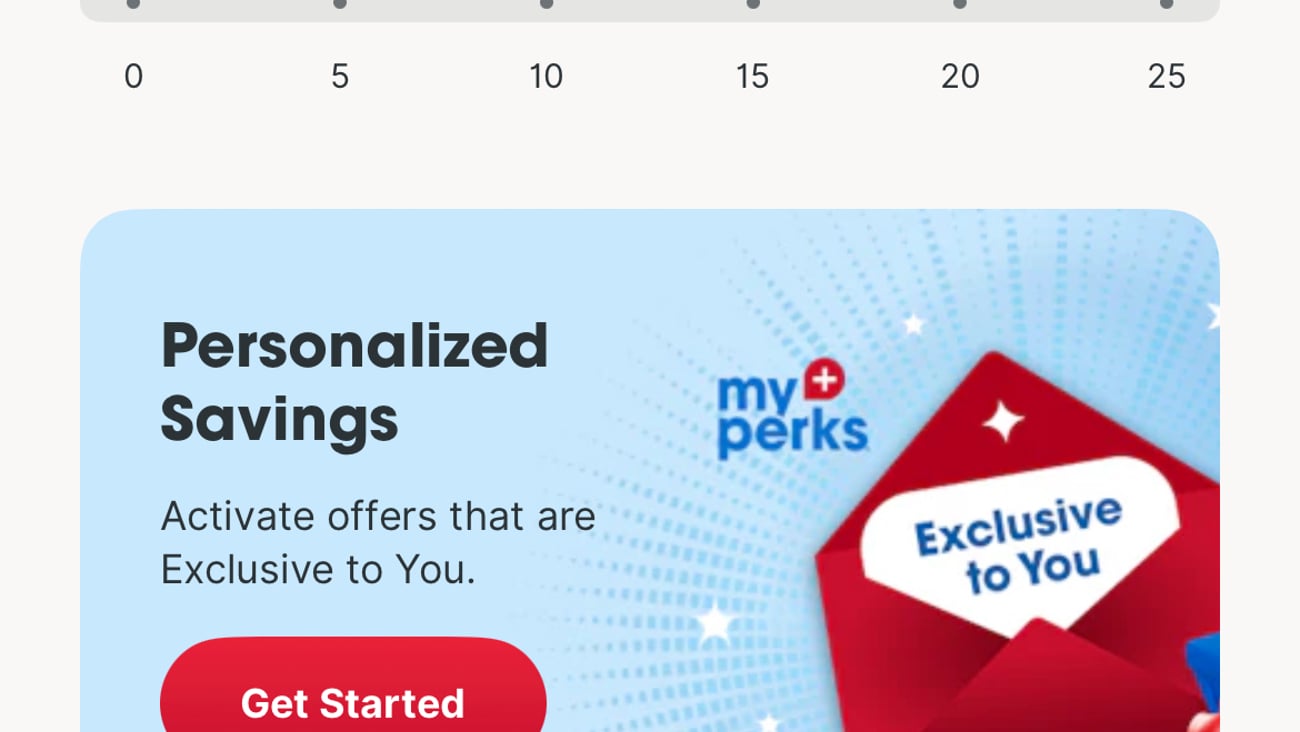 Giant Eagle myPerks app screen