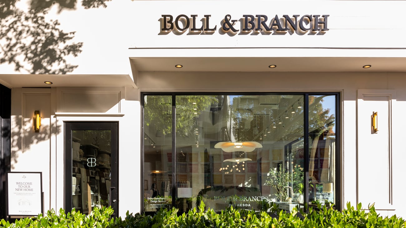 Boll & Branch's new Bethesda, Md. location inches the company closer to doubling its retail portfolio.   