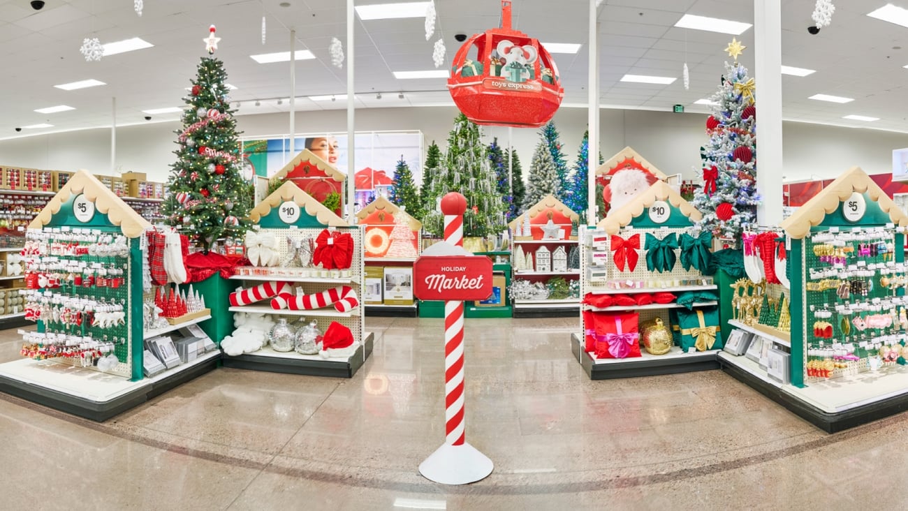 Target holiday store interior