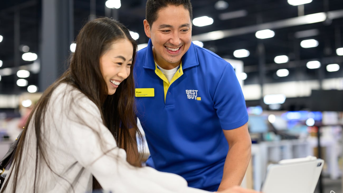 Best Buy customer interaction.