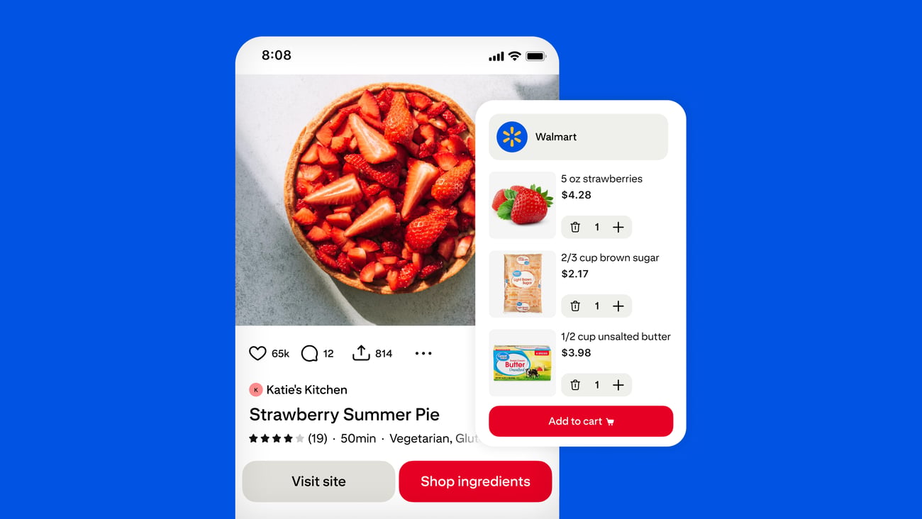 Walmart Pinterest recipe shopping