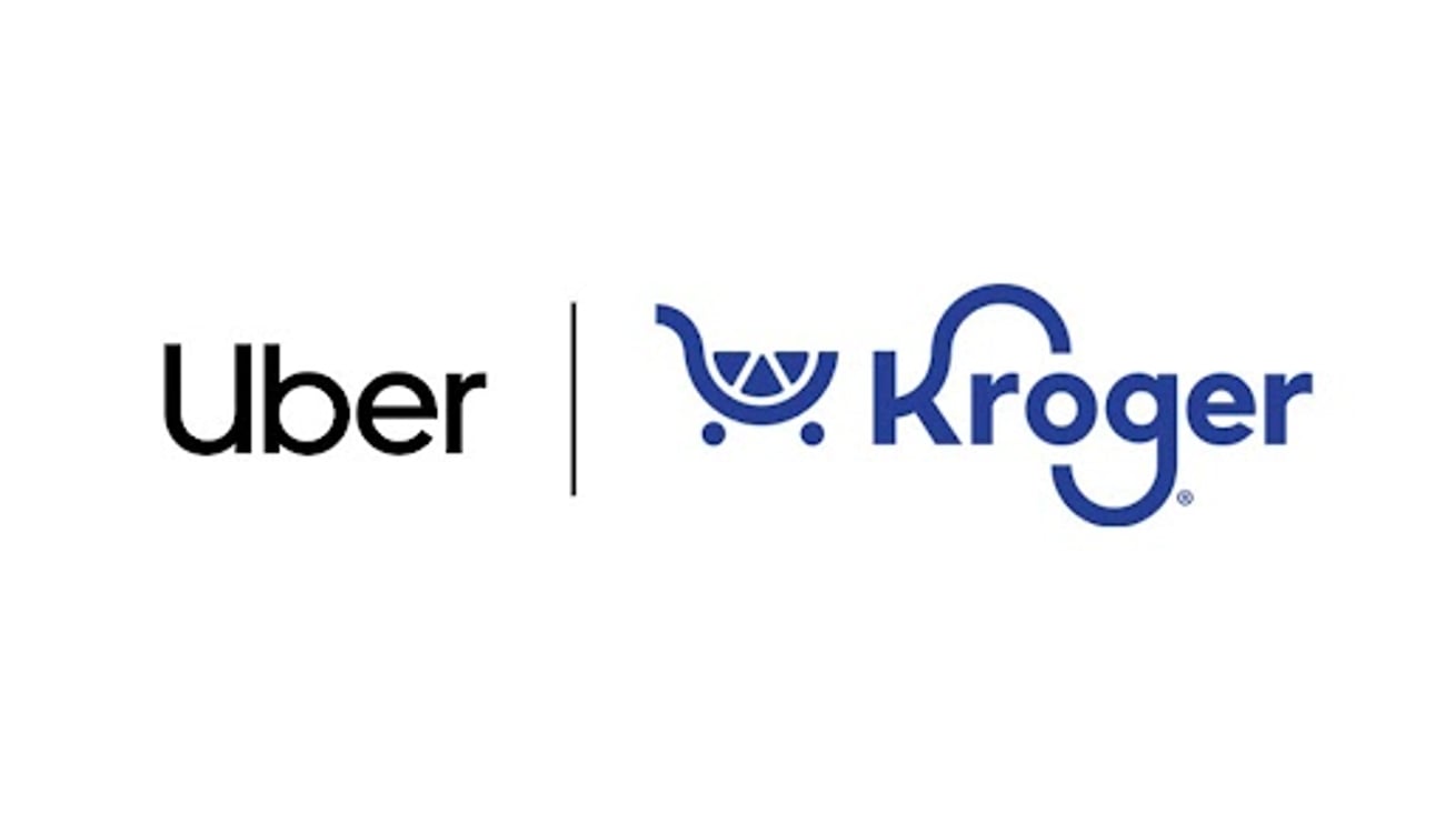 Uber and Kroger logos