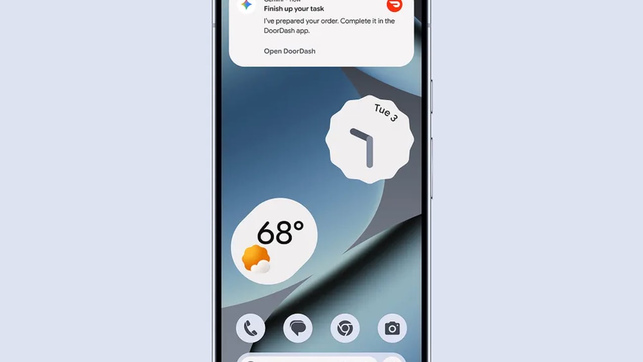 DoorDash on the Gemini app.