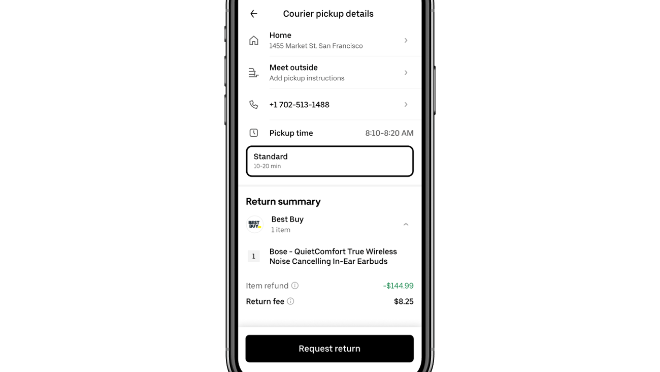 Uber Eats returns