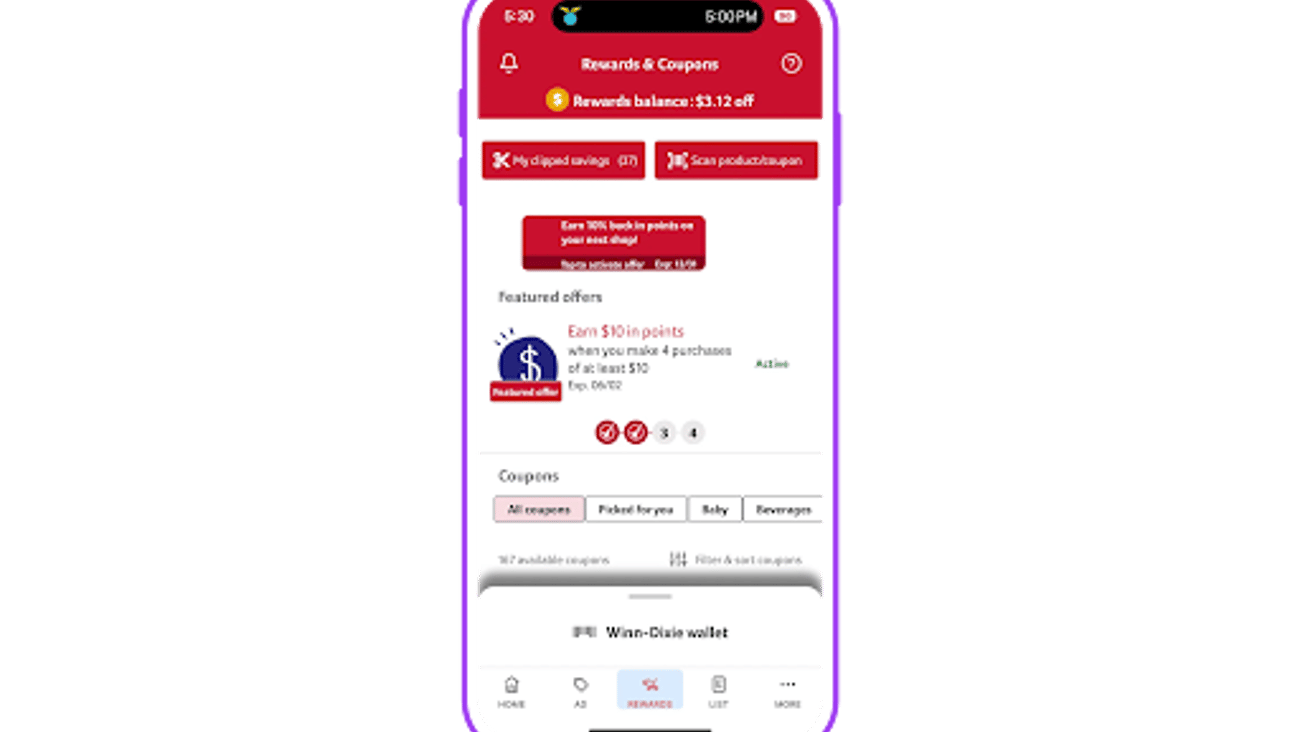 Winn-Dixie loyalty app