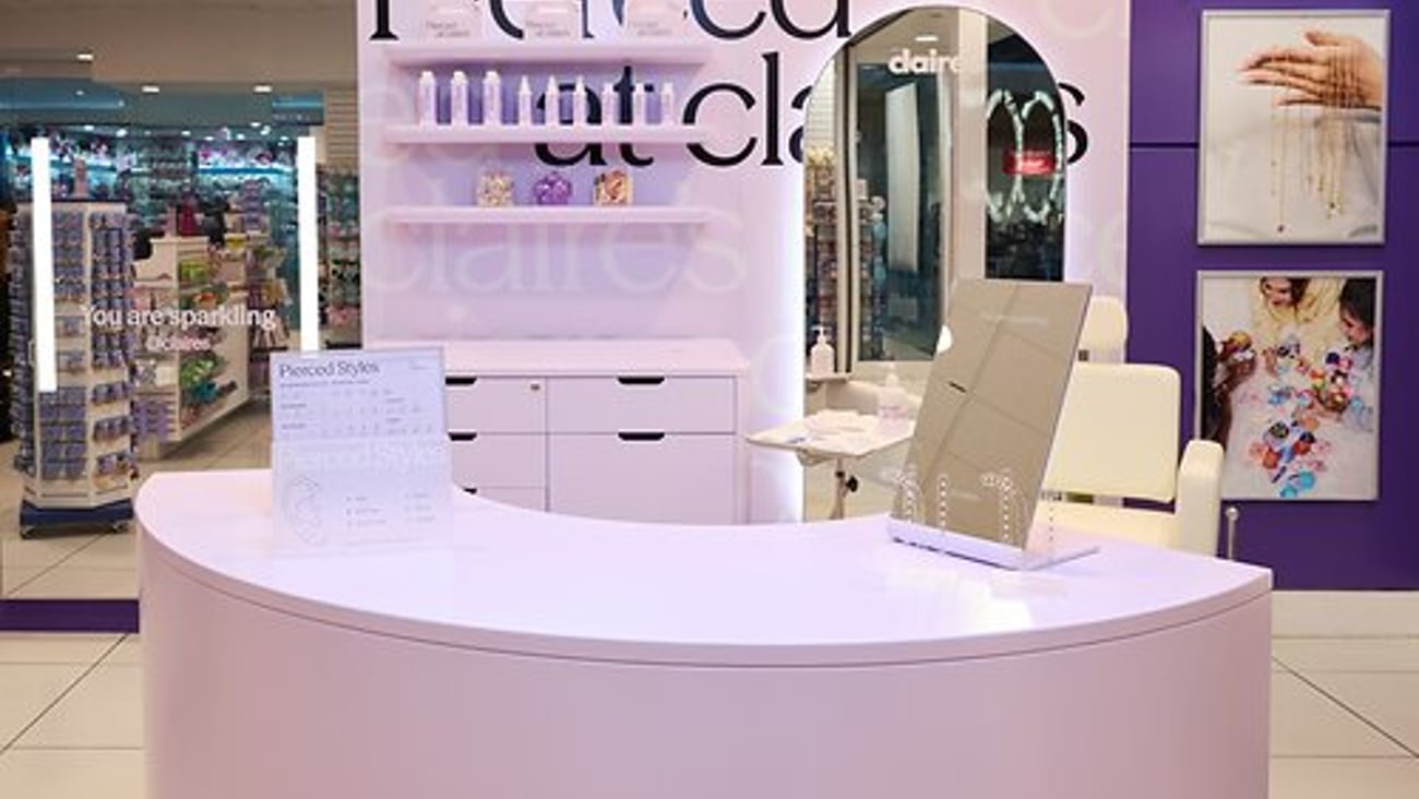 Claire's piercing stations 