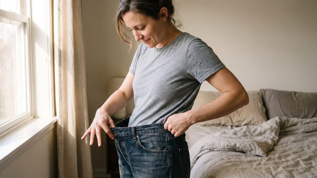 Woman who has lost weight