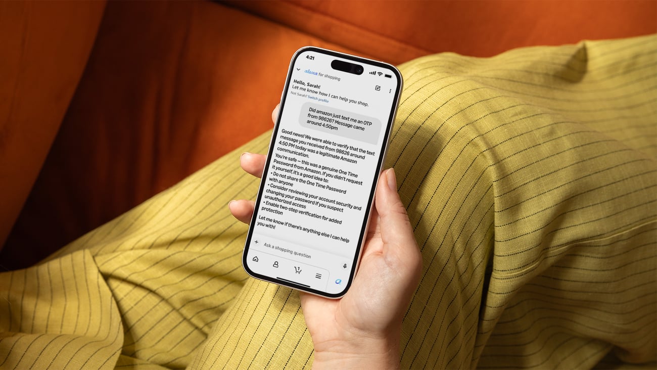 Amazon Alexa for Shopping message verification