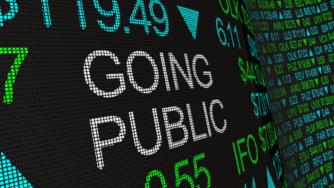Going Public Stock Market Initial Offering IPO 3d Illustration; Shutterstock ID 1346645558