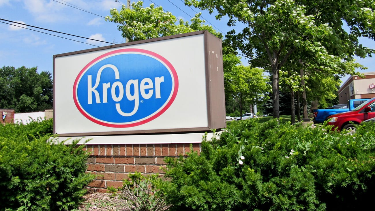 Westland, Mich./USA-7/13/19: A Kroger supermarket in the Detroit suburb of Westland.                               ; Shutterstock ID 1450557386