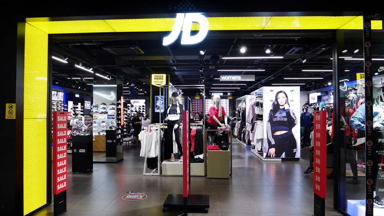 Bangkok, Thailand - December 14, 2019 : JD Sports store at Siam Center mall. JD Sports is a English sports-fashion retail company.; Shutterstock ID 1599764059