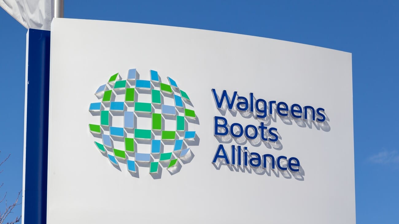 Deerfield, Illinois, USA - March 27, 2022: Walgreens Boots Alliance’s sign at their headquarters in Deerfield, Illinois, USA. Walgreens Boots Alliance is an Anglo-Swiss-American holding company. ; Shutterstock ID 2142160283