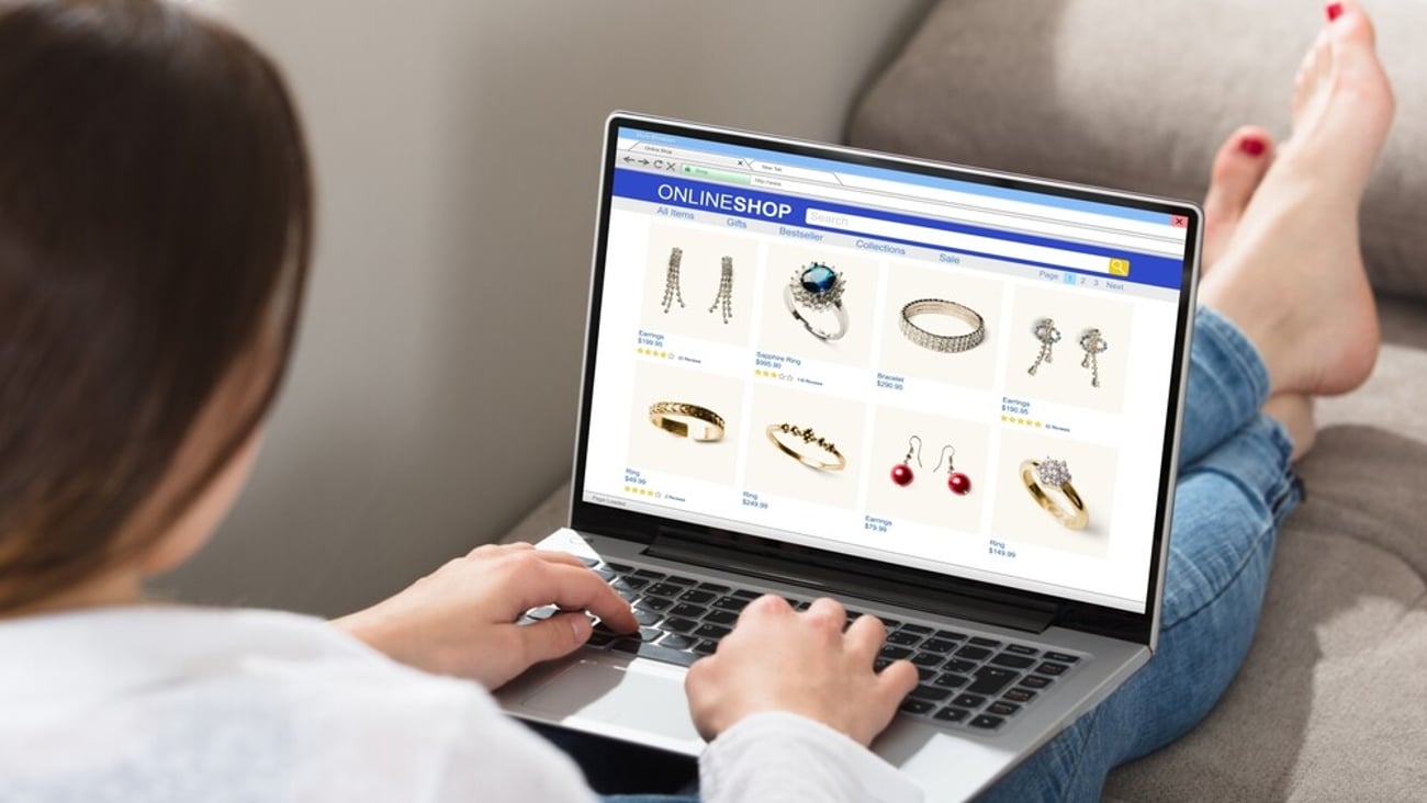 Accessories Sale On Website. Luxury Jewelry Online; Shutterstock ID 2171553557