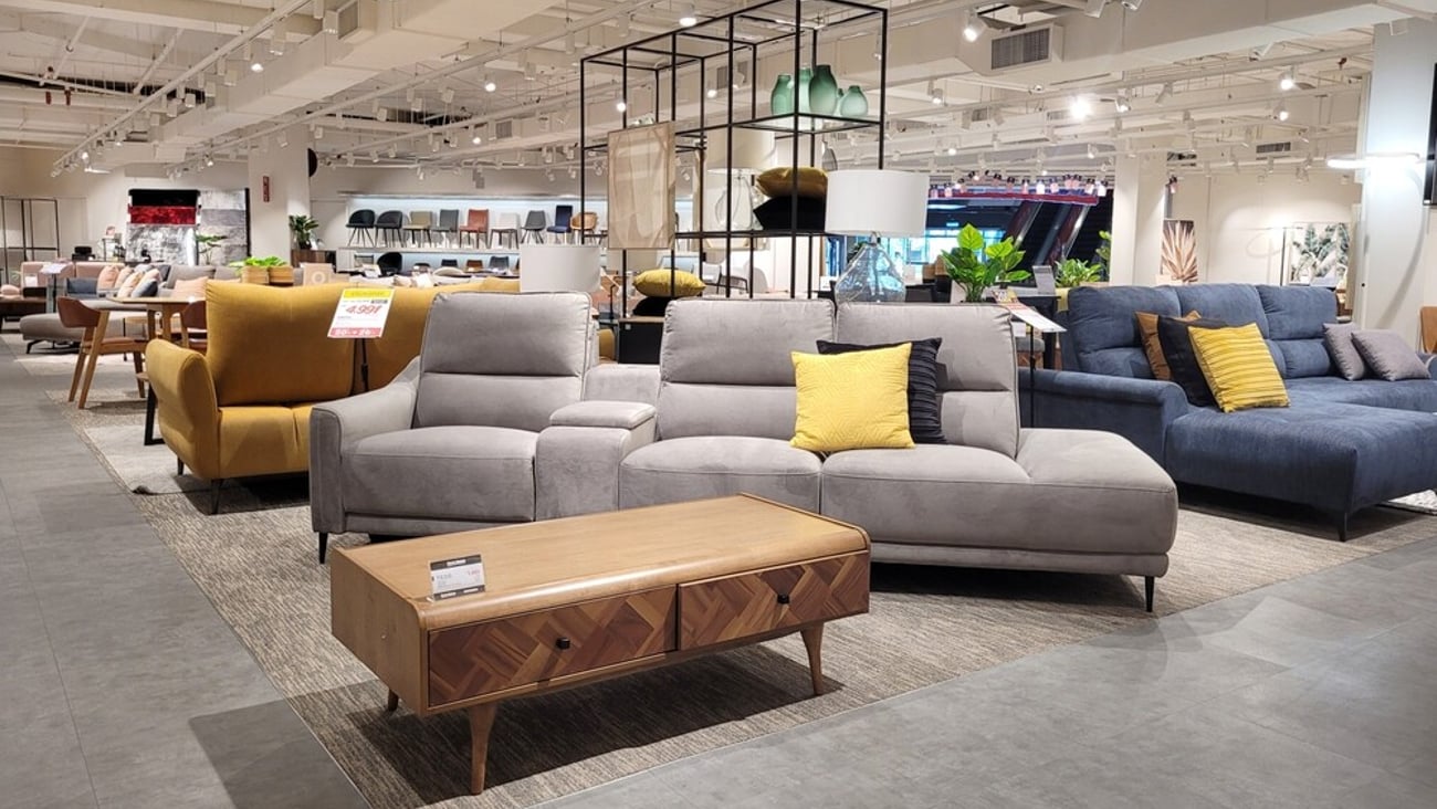 PENANG, MALAYSIA - 24 SEP 2023: Interior view furniture department in Harvey Norman store Penang. Australian based multinational retailer of furniture, bedding and consumer electrical products.; Shutterstock ID 2373644093