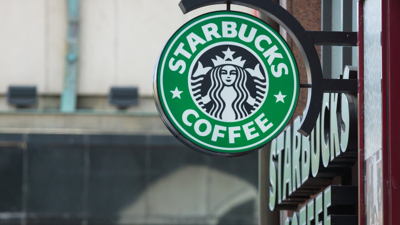 PRAGUE, CZECH REPUBLIC - SEPTEMBER 18, 2014: Starbucks Coffee. Starbucks is the largest coffeehouse company in the world, with 20,891 stores in 62 countries.; Shutterstock ID 238209706