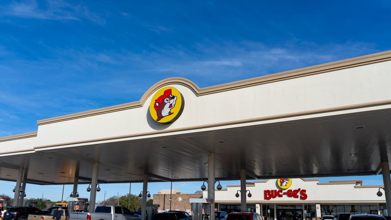Houston, Texas, USA - February 14, 2022: A Buc-ee's gas station in Houston, Texas, USA. Buc-ee's is a chain of country stores and gas stations. ; Shutterstock ID 2443515635