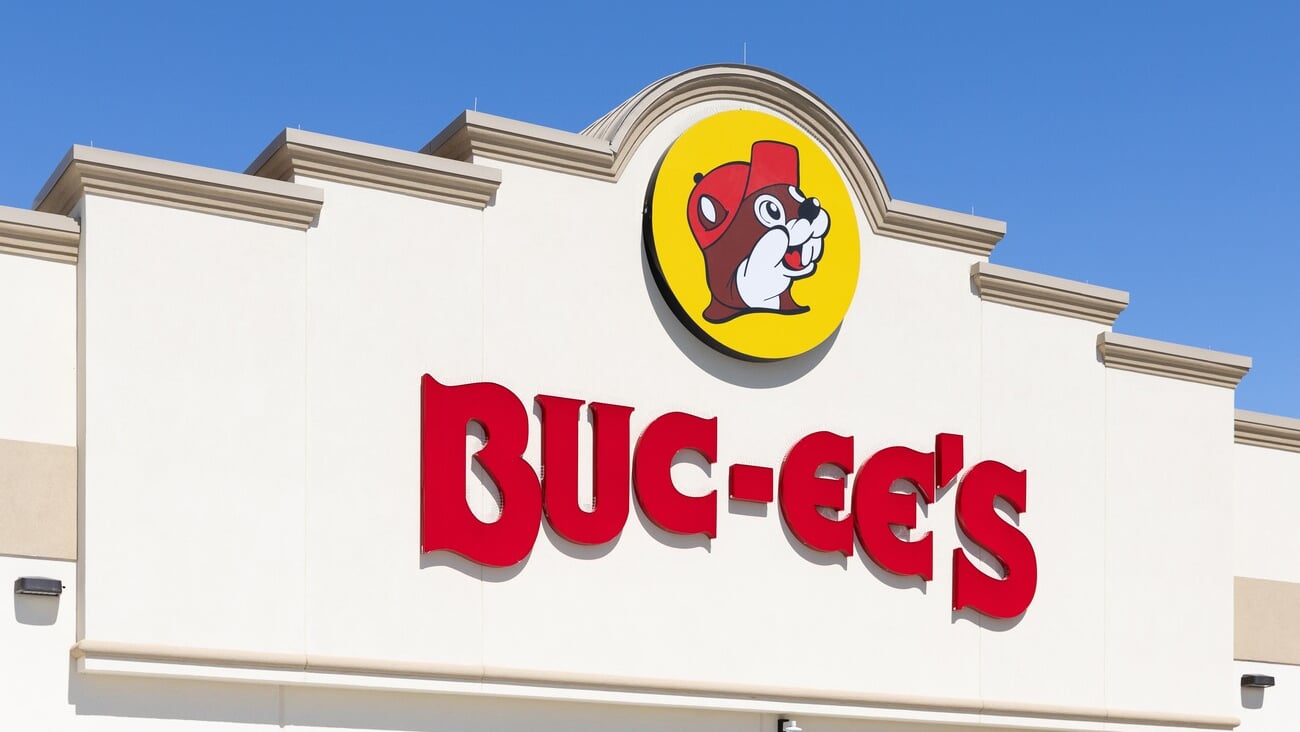 Sevierville, TN, USA - April 13, 2024: Buc-ee's is a chain of country stores and gas stations with a large amount of gas pumps, food, branded merchandise, and clean restrooms.; Shutterstock ID 2451248067