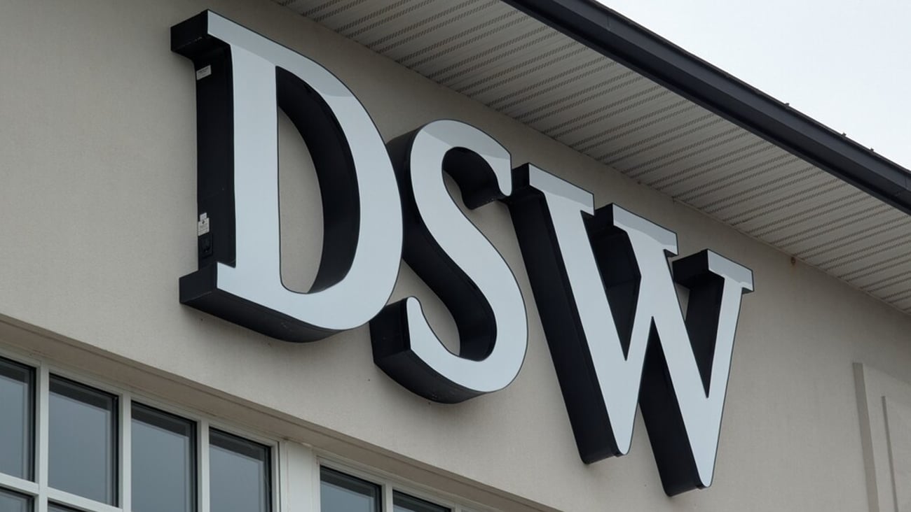 Cary, North Carolina - April 15 2025: Designer Shoe Warehouse DSW Crossroads Location Storefront Logo; Shutterstock ID 2613700475
