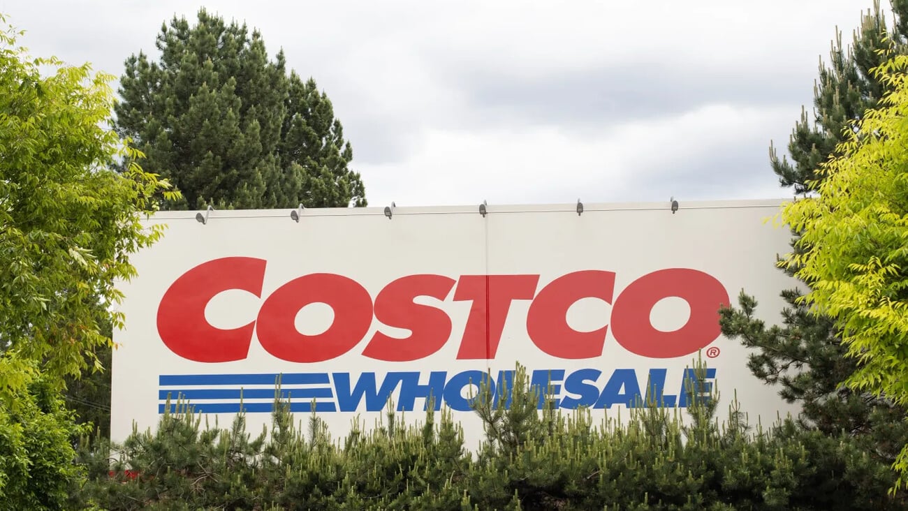 Clackamas, OR, USA - June 6, 2022: Costco sign is seen at its store in Clackamas, Oregon. Costco Wholesale Corporation operates a chain of membership-only big-box warehouse club retail stores.; Shutterstock ID 2628196205