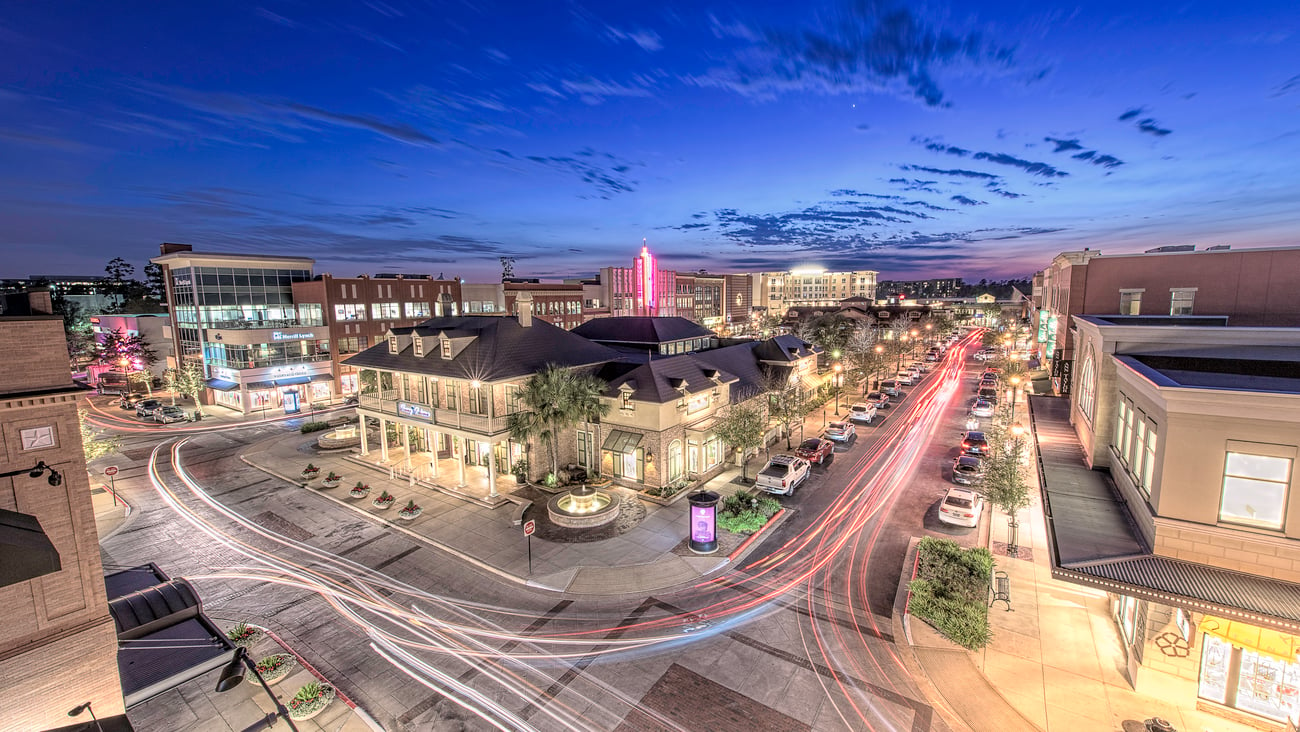 market street at night