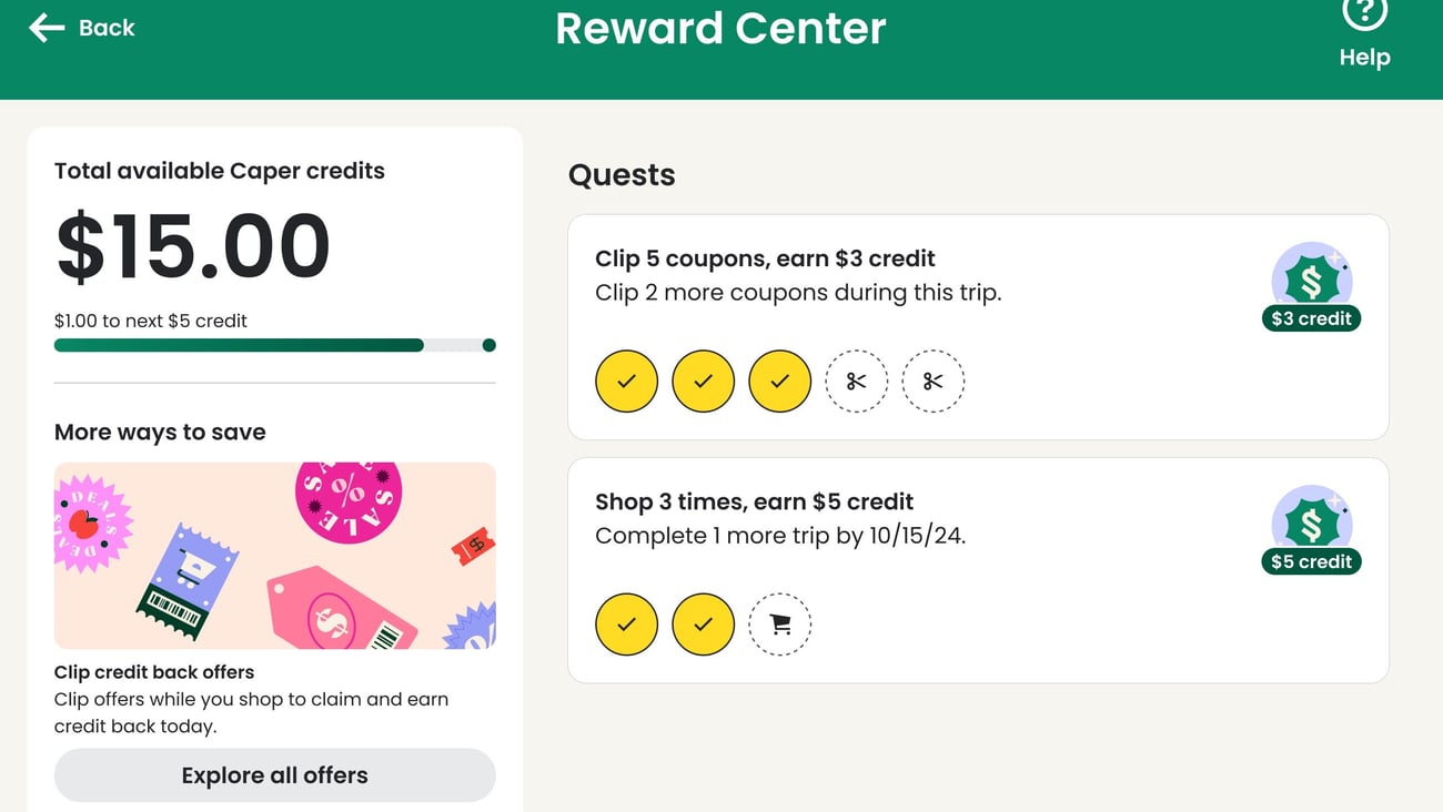 Instacart Caper Cart gamified quest