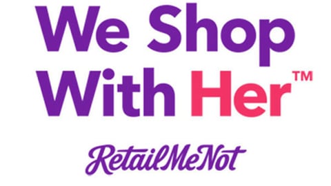 We shop with her logo