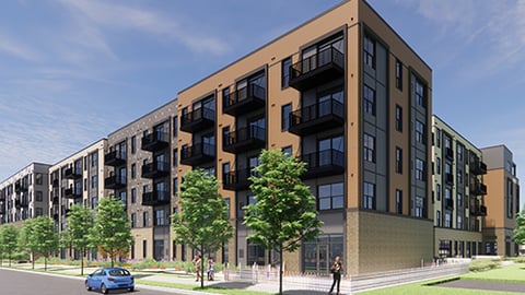 The Margaux at the New Carrollton Metro station rendering 