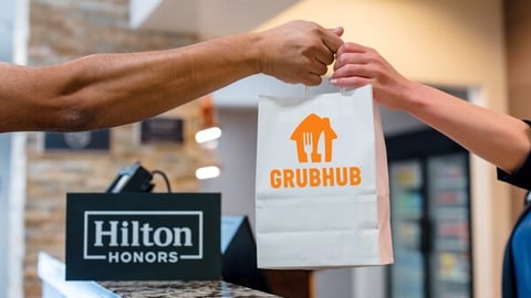 Grubhub partners with Hilton.