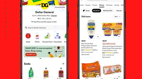 Dollar General accepts SNAP via DoorDash