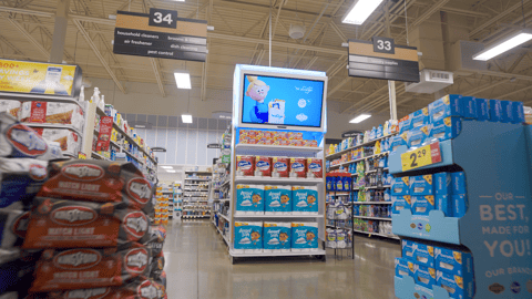 Kroger display screen endcap