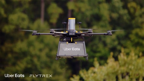 Uber Eats Flytrex drone.