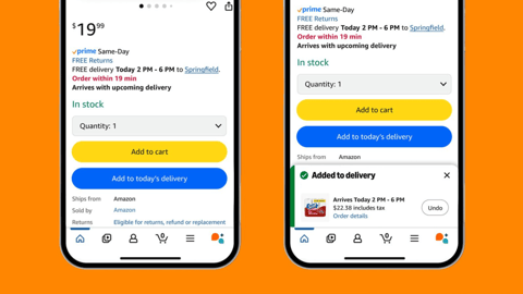 Amazon add to delivery