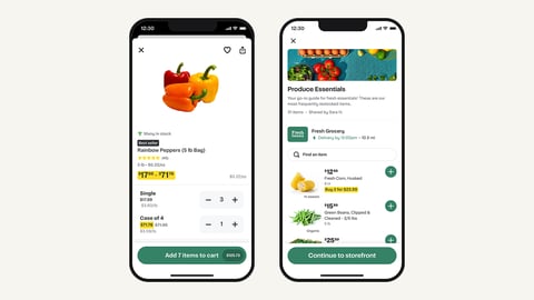 Instacart Storefront business features