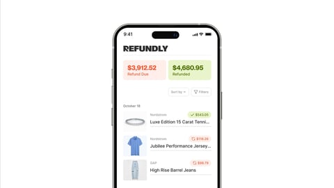 Refundly app screen