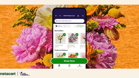 1-800-Flowers delivers via Instacart