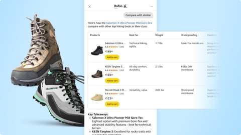 Amazon Rufus compare similar products